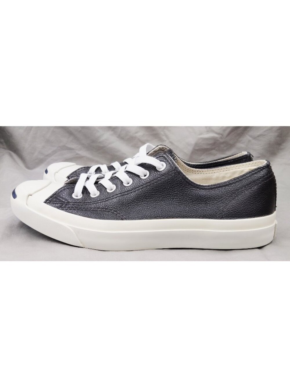 Converse Jack Purcell Leather Black Low Top Mens 7 Womens 8.5 Sneakers